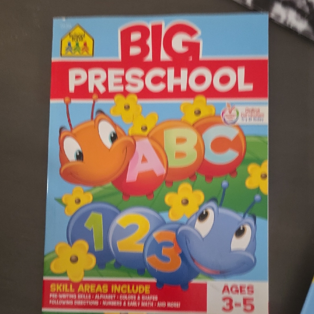 Blue and Yellow Learning Toy Workbook for Preschoolers